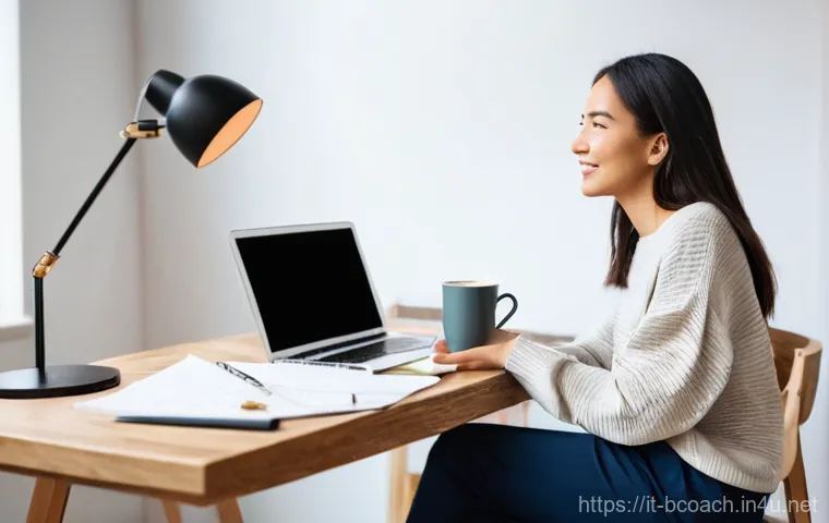 비즈니스 코칭과 자기 계발 - **Prompt 2: Human-AI Synergy in the Digital Era**
    "A confident professional (e.g., a woman in he...