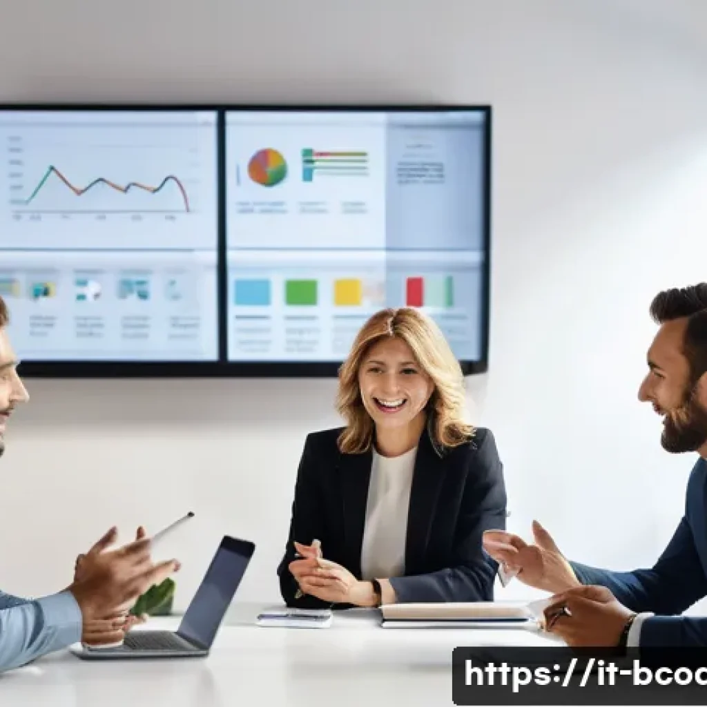 비즈니스 코칭 중점 과목 설명 - A professional Italian business coaching session in a modern office setting, featuring a diverse gro...