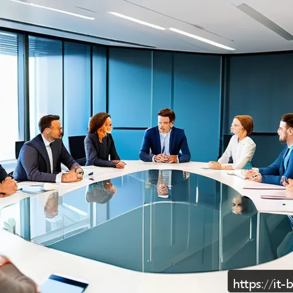비즈니스 코칭 해외 사례 연구 - A modern European corporate leadership workshop scene: a diverse group of business professionals in ...