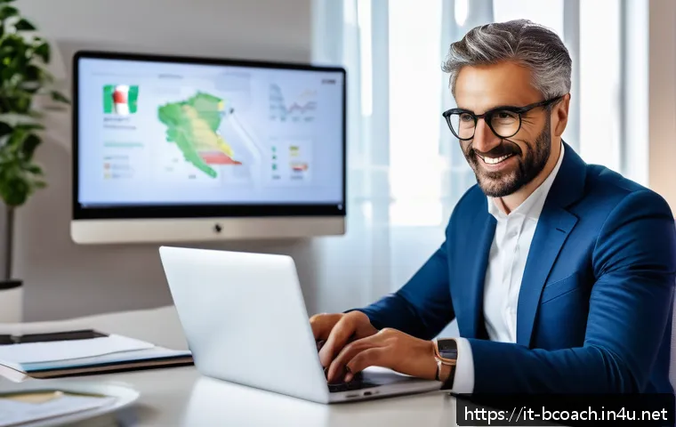 비즈니스 코치 연봉과 커리어 패스 - A professional Italian business coach conducting an online coaching session from a modern home offic...