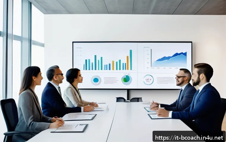 비즈니스 코칭의 효율성 측정 기준 - A modern Italian corporate office scene showing a diverse team of professionals engaged in a collabo...